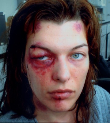 .45:  Milla Jovovich after a beating